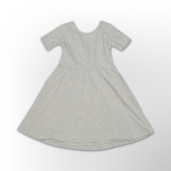 Nordstrom Girls' Light Heather Grey Skater Dress - Size 5T - Picture 1 of 3